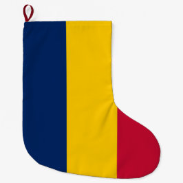 Calcetín Navideño Grande Bandera de Chad (país africano)