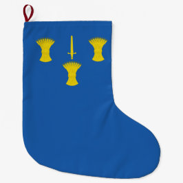 Calcetín Navideño Grande Bandera de Cheshire (condado del Reino Unido)