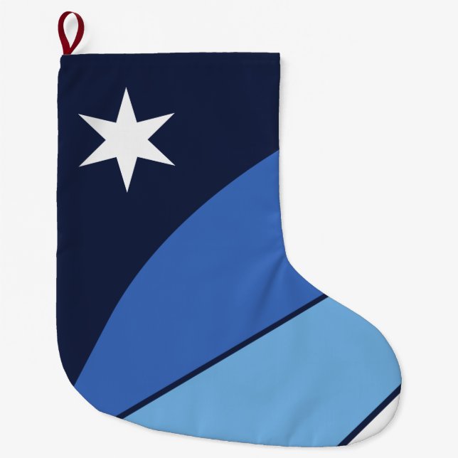 Calcetín Navideño Grande Bandera de Columbia (Carolina del Sur) (Anverso)