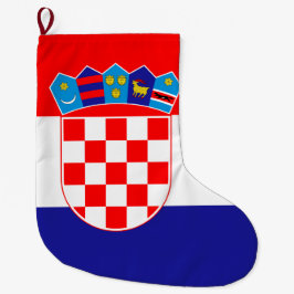 Calcetín Navideño Grande Bandera de Croacia