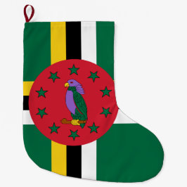 Calcetín Navideño Grande Bandera de Dominica
