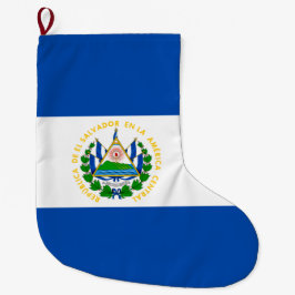 Calcetín Navideño Grande Bandera de El Salvador
