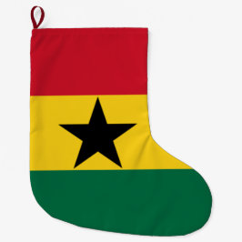 Calcetín Navideño Grande Bandera de Ghana