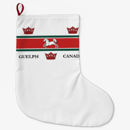 Calcetín Navideño Grande Bandera de Guelph (Ontario, Canadá)