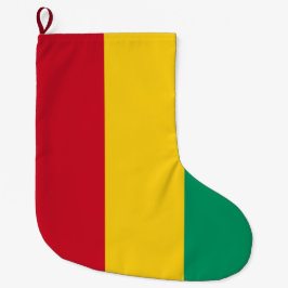 Calcetín Navideño Grande Bandera de Guinea (país africano)