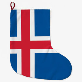 Calcetín Navideño Grande Bandera de Islandia