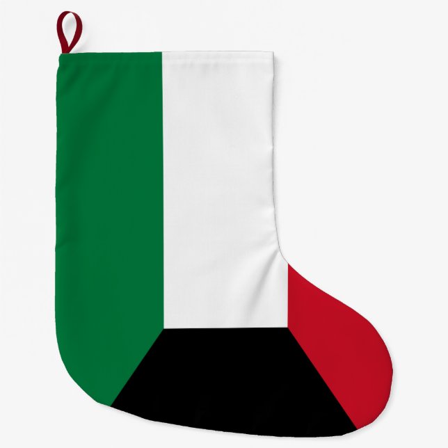 Calcetín Navideño Grande Bandera de Kuwait (Anverso)