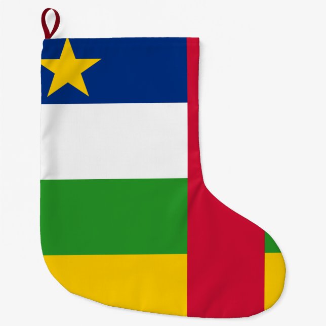 Calcetín Navideño Grande Bandera de la República Centroafricana (Anverso)