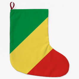 Calcetín Navideño Grande Bandera de la República del Congo