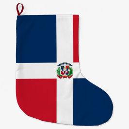 Calcetín Navideño Grande Bandera de la República Dominicana