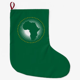 Calcetín Navideño Grande Bandera de la Unión Africana (África) (Panafrica)