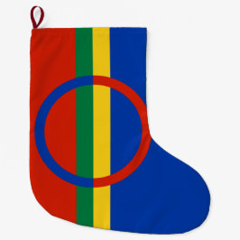 Calcetín Navideño Grande Bandera de Laponia (Navidades) (Sami) (Laplander)