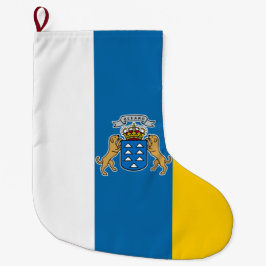 Calcetín Navideño Grande Bandera de las Islas Canarias (Canarias) (Canarias