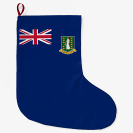 Calcetín Navideño Grande Bandera de las Islas Vírgenes Británicas
