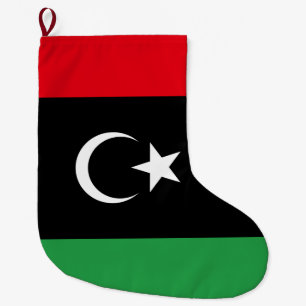 Calcetín Navideño Grande Bandera de Libia