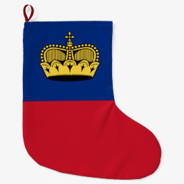 Calcetín Navideño Grande Bandera de Liechtenstein