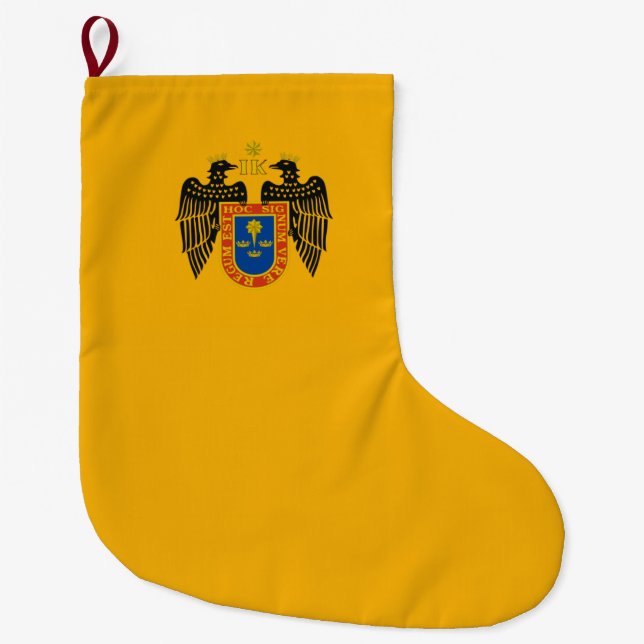 Calcetín Navideño Grande Bandera de Lima (Perú) (Anverso)