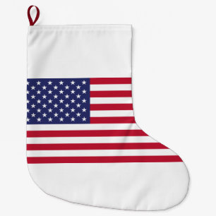 Calcetín Navideño Grande Bandera de los Estados Unidos de América