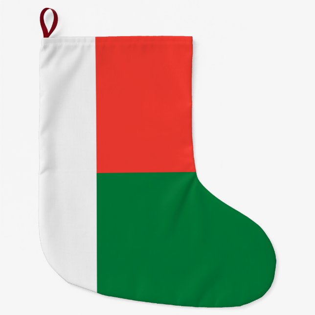 Calcetín Navideño Grande Bandera de Madagascar (Anverso)