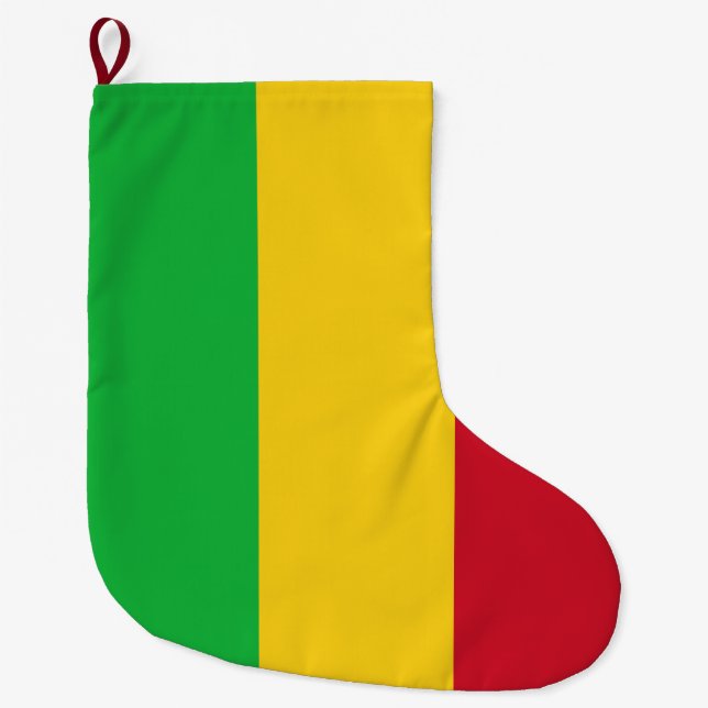 Calcetín Navideño Grande Bandera de Mali (Anverso)