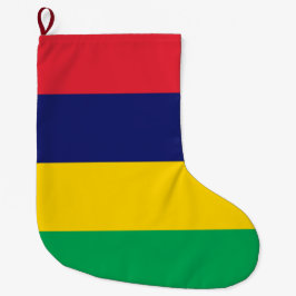 Calcetín Navideño Grande Bandera de Mauricio