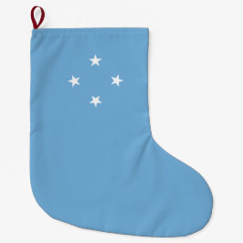 Calcetín Navideño Grande Bandera de Micronesia (Estados Federados de Micron
