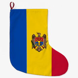 Calcetín Navideño Grande Bandera de Moldavia