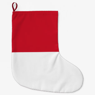 Calcetín Navideño Grande Bandera de Mónaco