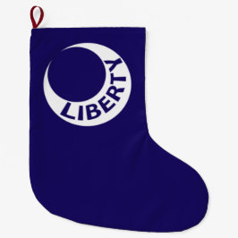 Calcetín Navideño Grande Bandera de Moultrie (Libertad) (Historia Americana