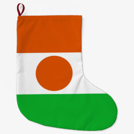 Calcetín Navideño Grande Bandera de Níger (país africano)