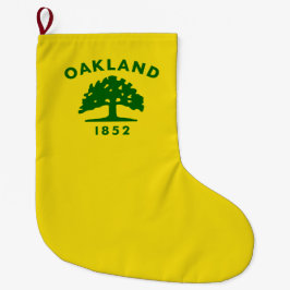 Calcetín Navideño Grande Bandera de Oakland (California)