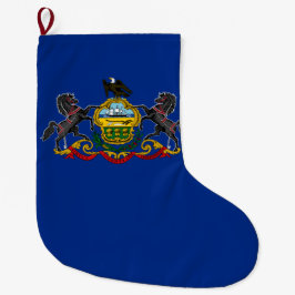 Calcetín Navideño Grande Bandera de Pensilvania
