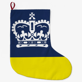 Calcetín Navideño Grande Bandera de Regina (Saskatchewan, Canadá)