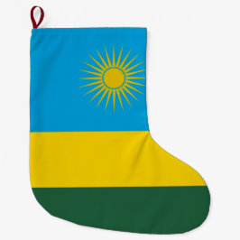 Calcetín Navideño Grande Bandera de Ruanda (Ruanda) (País Africano)