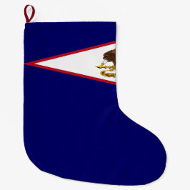 Calcetín Navideño Grande Bandera de Samoa Americana