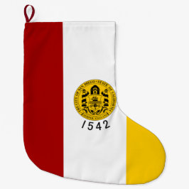Calcetín Navideño Grande Bandera de San Diego (California)