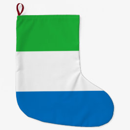 Calcetín Navideño Grande Bandera de Sierra Leona