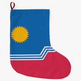 Calcetín Navideño Grande Bandera de Sioux Falls (Dakota del Sur)