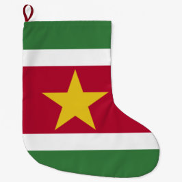 Calcetín Navideño Grande Bandera de Surinam