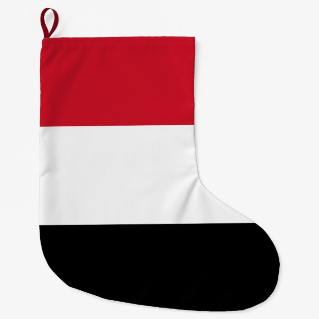 Calcetín Navideño Grande Bandera de Yemen (Anverso)