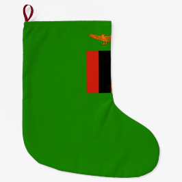 Calcetín Navideño Grande Bandera de Zambia