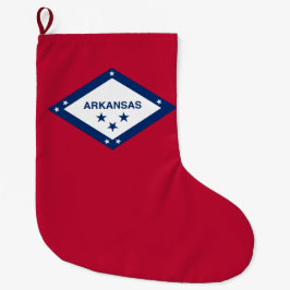 Calcetín Navideño Grande Bandera del estado de Arkansas