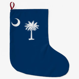 Calcetín Navideño Grande Bandera del estado de Carolina del Sur