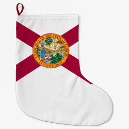 Calcetín Navideño Grande Bandera del estado de Florida