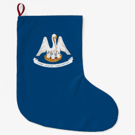 Calcetín Navideño Grande Bandera del estado de Luisiana