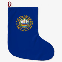 Calcetín Navideño Grande Bandera del Estado de New Hampshire
