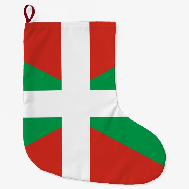 Calcetín Navideño Grande Bandera del País Vasco (Anverso)