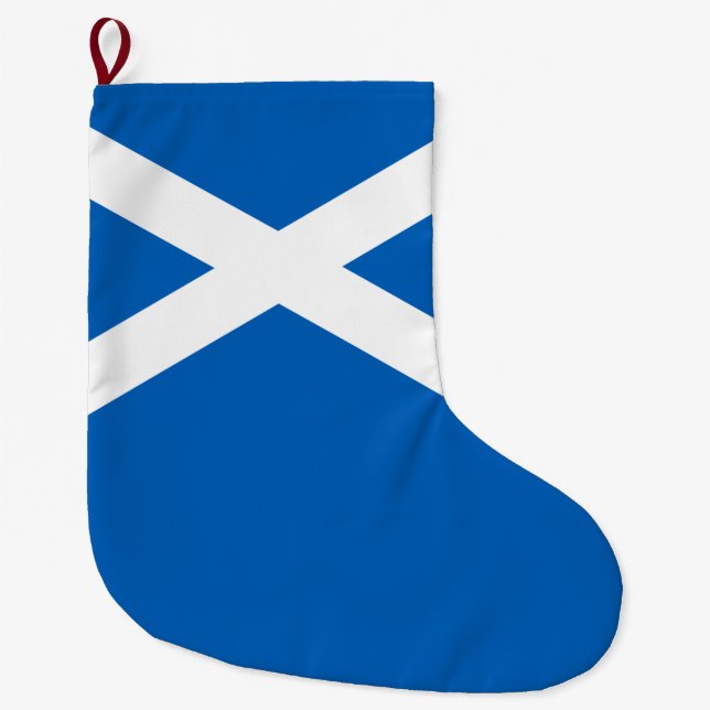 Calcetín Navideño Grande Bandera escocesa (Saltire) (Bandera escocesa) (Anverso)