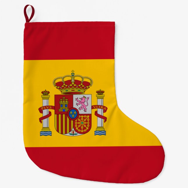 Calcetín Navideño Grande Bandera española (España) (Anverso)