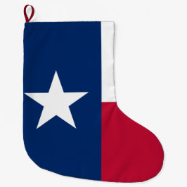 Calcetín Navideño Grande Bandera Estatal de Texas (Texas)